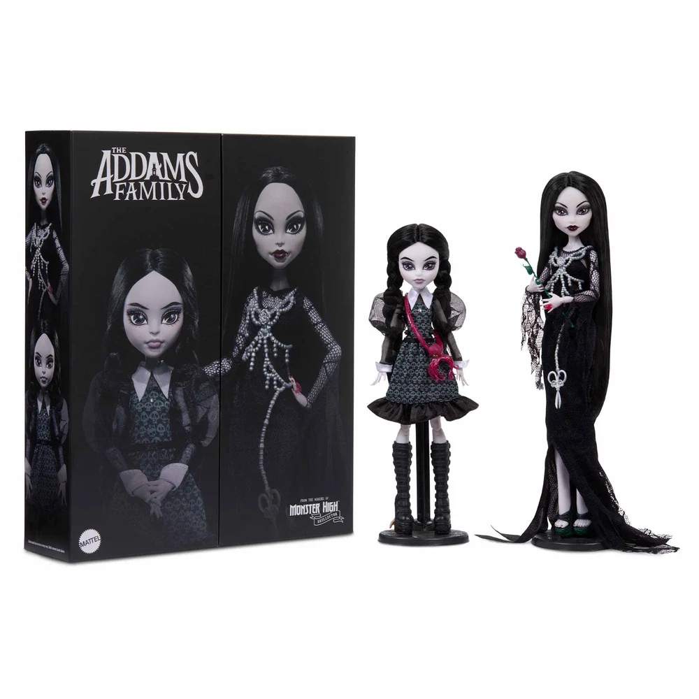 Addams Family Wednesday & Morticia Doll Set Mattel Monster High - Picture 2 of 6